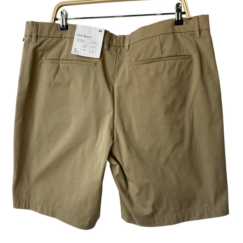 Goodfellow & Co Tech Shorts Men 40 Tan Wrinkle Resistant Stretch Waist Band NWT - Picture 2 of 12